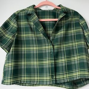 BP Green Crop Top with Collar